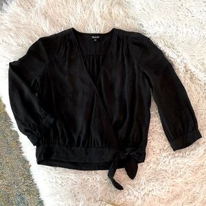 Madewell Silk Wrap Top